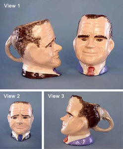GOP campaign mugs of Richard M. Nixon and Henry Cabot Lodge, Jr.