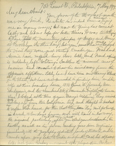 Letter from Benjamin Smith Lyman to Susan Inches Lesley