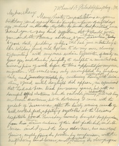 Letter from Benjamin Smith Lyman to Mary Lyman