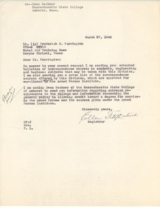 Letter from Massachusetts Department of Education to Frederick C. Farrington