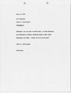 Memorandum from Mark H. McCormack to Jay Michaels