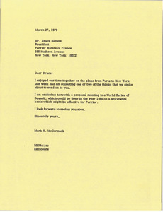 Letter from Mark H. McCormack to Bruce Nevins