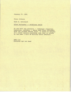 Memorandum from Mark H. McCormack to Peter Johnson