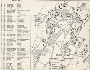 Campus map, University of Massachusetts at Amherst
