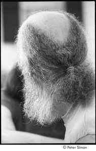 Ram Dass retreat at David McClelland's: back of Ram Dass's head