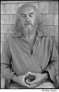 Ram Dass range of expressions: Portrait of Ram Dass in meditation