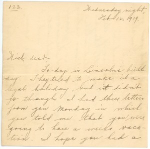 Letter from Letitia Crane to Frank F. Newth