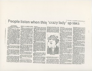 People listen when this 'crazy lady' speaks