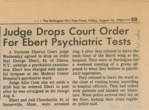 Judge drops court order for Ebert psychiatric tests