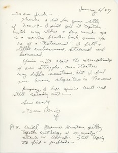 Letter from Don Weitz to Judi Chamberlin