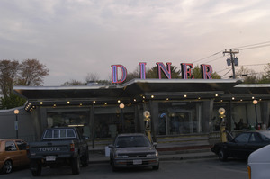 Whately Diner: cars parked in front of the diner