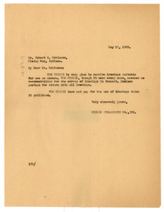 Letter from Lulu Burton to Hubert A. Robinson