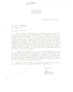 Letter from New York Council of the Arts, Sciences, and Professions to W. E. B. Du Bois