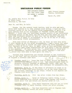 Letter from Elmer M. Mahoney to W. E. B. Du Bois