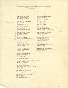 Trustees of Morehouse College and Atlanta University, 1943-1944