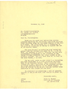 Letter from Julia E. Baxter to Joseph Vanderkuylen