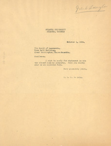 Letter from W. E. B. Du Bois to Board of Assessors, Great Barrington