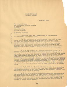 Letter from W. E. B. Du Bois to George Streator
