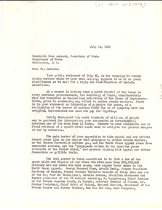 Letter from W. E. B. Du Bois to United States Department of State