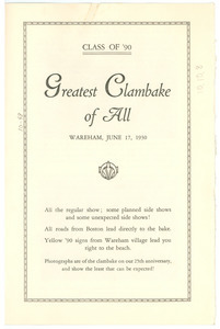 Greatest clambake of all circular