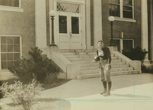 Louis J. Bush in football uniform