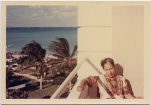 Shirley Graham Du Bois lounging on the balcony