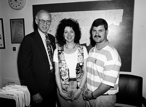 Congressman John W. Olver with visitors, in his congressional office