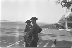 U.S. airmen at Saigon Airport.