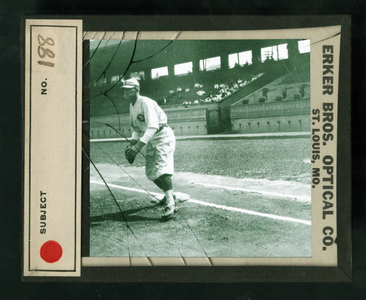 Leslie Mann Baseball Lantern Slide, No. 188