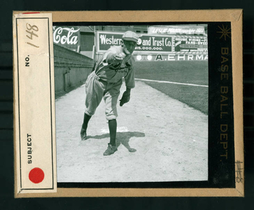Leslie Mann Baseball Lantern Slide, No. 148
