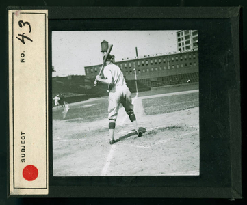Leslie Mann Baseball Lantern Slide, No. 43