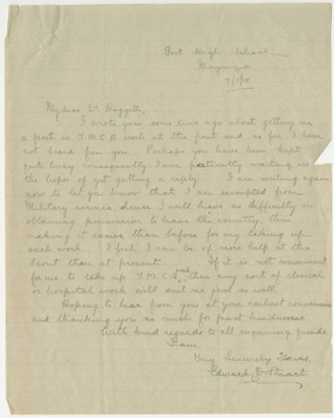 Letter from Edward D. Stuart to Laurence L. Doggett (July 7, 1918)
