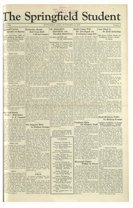 The Springfield Student (vol. 21, no. 08) November 19, 1930