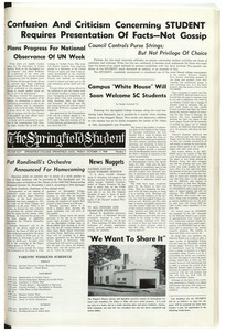 The Springfield Student (vol. 46, no. 03) Oct. 17, 1958