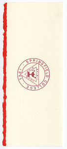 Invitation to the Dedication Performance of the Fuller Arts Center at Springfield College, 1984