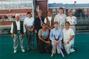 The 1975 Softball Team Reunion with Coach Diane Potter in 2000 at Springfield College