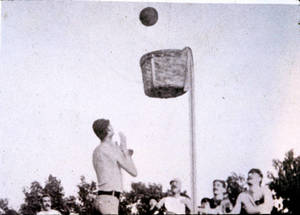 Early outdoor basketball game