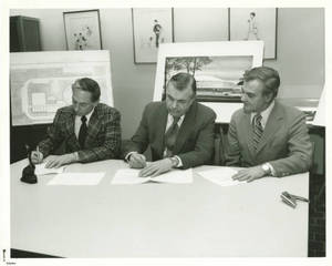 Signing Contracts for the Physical Education Complex