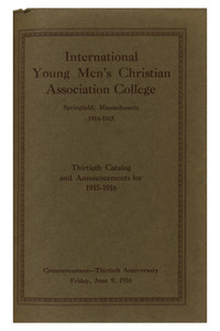 Thirtieth Annual Catalog of the International Young Men's Christian Association Training School, 1914-1915