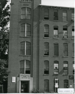 Photograph of the Hub Hosiery building, [1982-1983].