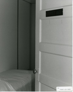 Photograph of a First Aid room, [1982-1983].
