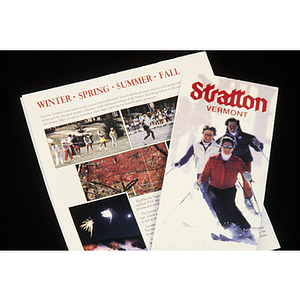 Newsletter and brochures for a vermont ski resort