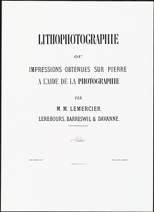 Impressions obtenus sur pierre à l'aide de la photographie