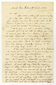 Correspondence by Leander Gage King from Camp Near Falmouth, Virginia, 1863 January