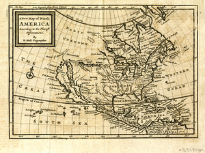 A New Map of North America According to the Newest Observations By H. Moll, Geographer.