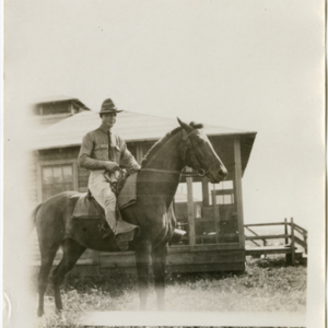 Camp MacArthur - Waco, Texas - World War I - an officer on a horse