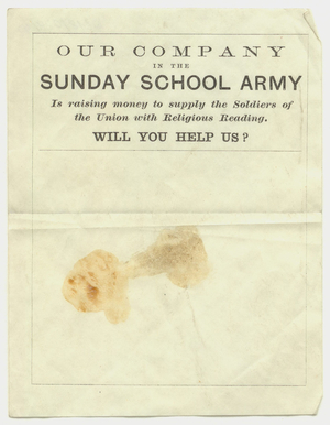 Our company in the Sunday school army petition, between 1861 and 1865