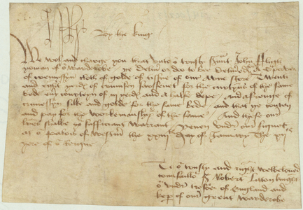 Order from Henry VII to Robert Lytton, 1497 January 1