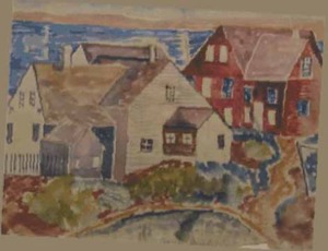 "Provincetown Houses" Agnes Weinrich (1873-1946)