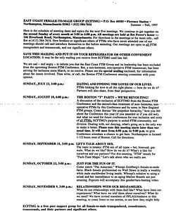 July, 1997 - November, 1997 Meeting Reminder